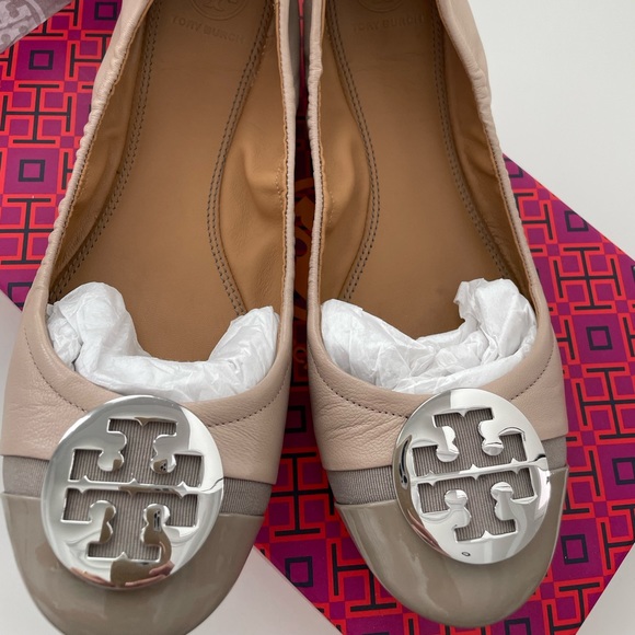 ❌SOLD❌ Tory Burch Minnie Cap-toe ballet flat size 38.5 - Picture 8 of 12